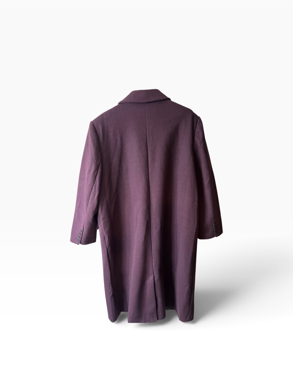 ASOS Double-Breasted Trench Coat in Plum - Picture 2 of 4